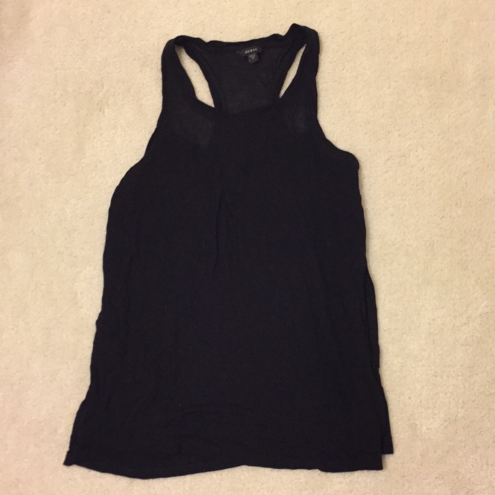 ‼️3 for $20! Guess Sheer Black Tank Top
